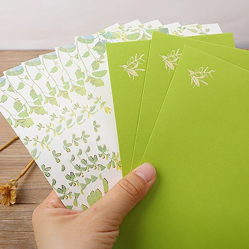 9 tk/komplekt Romantilised vanaaegsed ümbrikud kirjutuspaber DIY pulmapeo kutsekaart kiri paber pronksiv disain kontoritarbed
