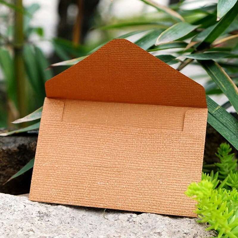 20 τμχ Μικρός φάκελος MINI Κενός φάκελος κάρτας μέλους ρετρό δυτικού τύπου από χάρτινη κάνναβη με υφή τριγώνου
