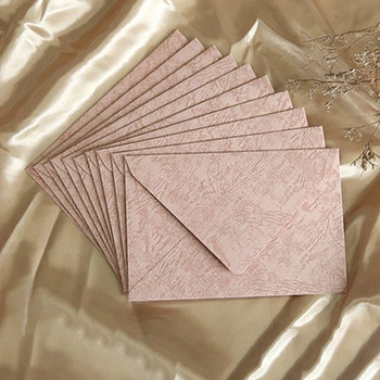 5бр. Пликове с ретро текстура Пощенска картичка Висококачествени пликове за подаръци за подложки за писма Сватбена покана Корейски канцеларски материали Офис