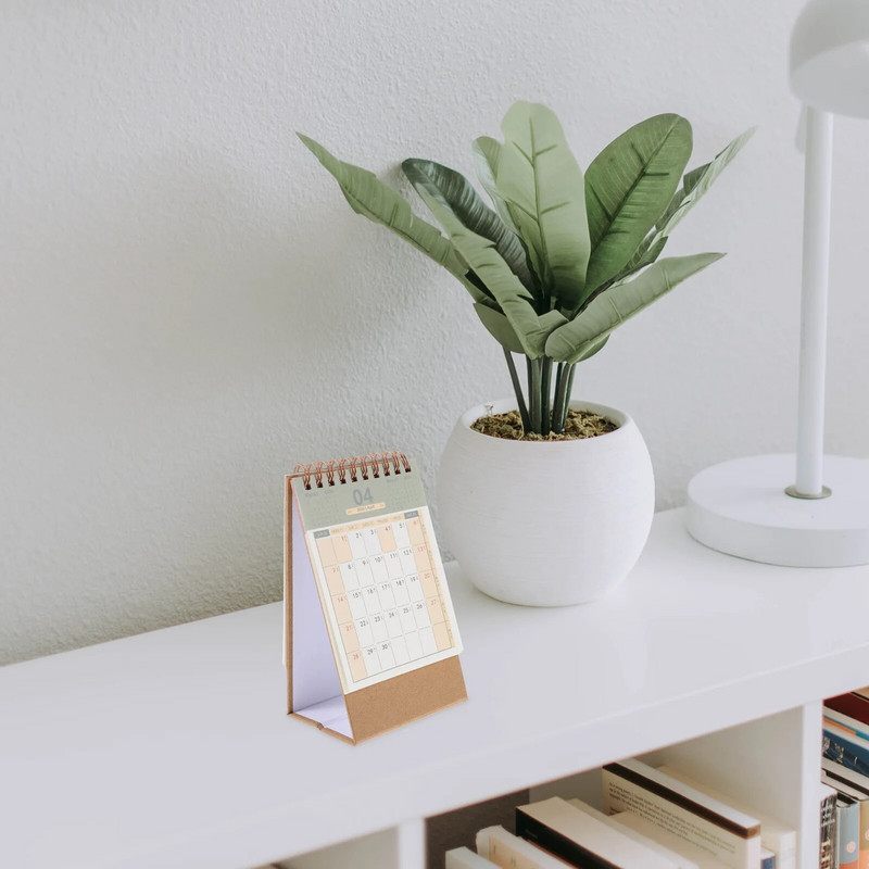 Üres naptár 2024 Mini asztali naptárak Lapfordítás Visszaszámlálás Álló Flip Paper Calendar-2024 Office Agenda