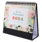Calendar de birou 2024 Notă de decor american Rechizite de birou Decorează hârtie Calendare lunare Birou în picioare Decor calendar mic
