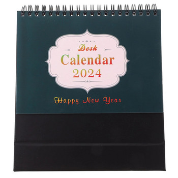 Επιτραπέζιο Ημερολόγιο 2024 Σημείωση Αμερικάνικης διακόσμησης Είδη γραφείου Διακοσμητικό χαρτί Μηνιαία ημερολόγια Στάση γραφείου Μικρή διακόσμηση ημερολογίου