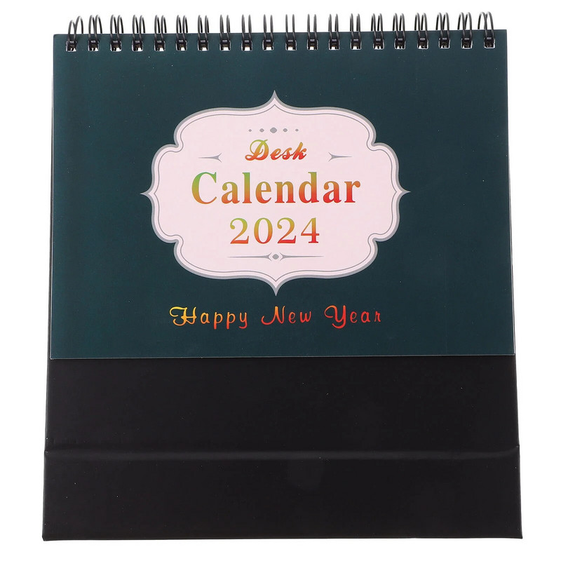 2024 m. stalinis kalendorius Amerikietiškas dekoras Užrašas Biuro reikmenys Papuošti popierių Mėnesiniai kalendoriai Biuro stovimas mažas kalendoriaus dekoras