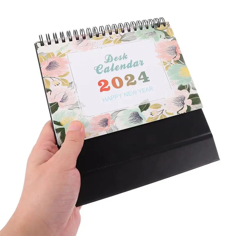 2024 m. stalinis kalendorius Amerikietiškas dekoras Užrašas Biuro reikmenys Papuošti popierių Mėnesiniai kalendoriai Biuro stovimas mažas kalendoriaus dekoras