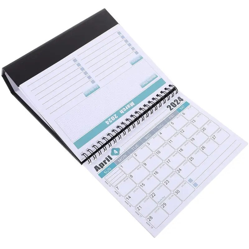 2024 m. stalinis kalendorius Amerikietiškas dekoras Užrašas Biuro reikmenys Papuošti popierių Mėnesiniai kalendoriai Biuro stovimas mažas kalendoriaus dekoras