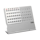 Reguliuojamas Creative Mini itin plonas metalinis stalinis kalendorius Super Perpetual Unikalus 100 metų angliški kambario dekoravimo kalendoriai