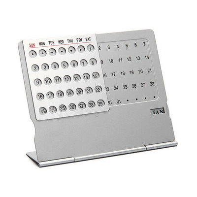 Reguliuojamas Creative Mini itin plonas metalinis stalinis kalendorius Super Perpetual Unikalus 100 metų angliški kambario dekoravimo kalendoriai