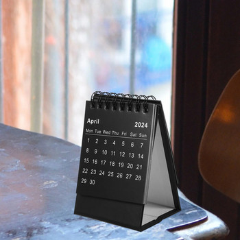 Μίνι επιτραπέζιο ημερολόγιο 2024 Διακοσμητικά ημερολόγια επιτραπέζιου επιτραπέζιου χαρτιού γραφείου