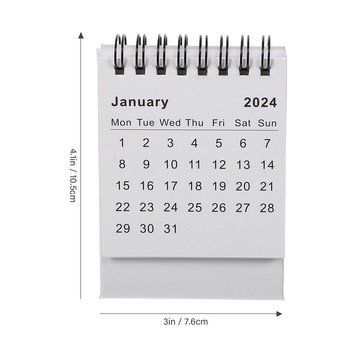 Μίνι επιτραπέζιο ημερολόγιο 2024 Διακοσμητικά ημερολόγια επιτραπέζιου επιτραπέζιου χαρτιού γραφείου