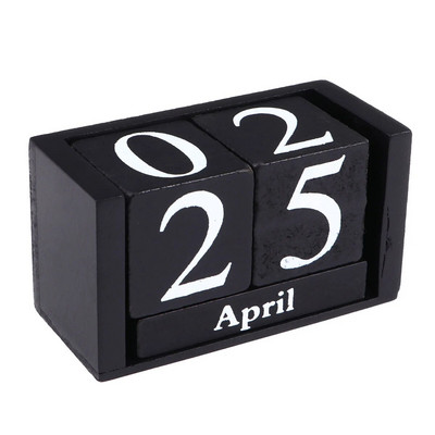 Puidust püsikalender Lauaplaadi sisustus Kodukontori kujundus Retro töölauale Vintage jõulud