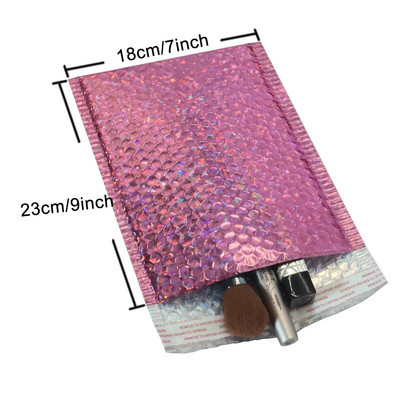 10 tk Holograafiline foolium mullpostitus meik-kinkekotid Glamuursed värvilised pakendid mullpostitus polsterdatud saatmisposti ümbrik