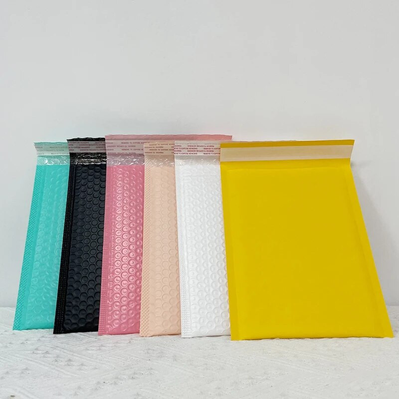 10 τμχ Πολλαπλών μεγεθών Bubble Mailers Poly Bubble Mailer Self Seal Επενδυμένοι φάκελοι Τσάντες δώρου Μπλε συσκευασία φακέλων Τσάντες για βιβλίο
