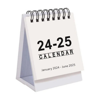 2024 Creative English Mini Calendar Decoration Office Student Home Paper Weekly Desk Notepad Planner Desktop Gift Portable F1H5