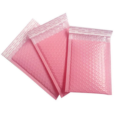 10 τμχ Bubble Mailers Pink Poly Bubble Mailer Self Seal Επενδυμένοι φάκελοι Τσάντες δώρου Μαύρες τσάντες συσκευασίας Προμήθειες για μικρές επιχειρήσεις