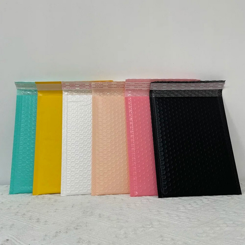 10 τμχ Bubble Mailers Pink Poly Bubble Mailer Self Seal Επενδυμένοι φάκελοι Τσάντες δώρου Μαύρες τσάντες συσκευασίας Προμήθειες για μικρές επιχειρήσεις