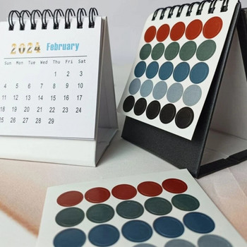 2024 Мини настолен календар Многофункционални орнаменти за офис служители и студенти с номера на седмиците Стоящи календари 896C