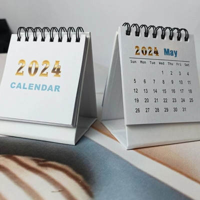 2024 Mini Desk Calendar Πολυλειτουργικά Στολίδια για Υπαλλήλους Γραφείου και Μαθητές με Αριθμούς Εβδομάδας Standing Calendars 896C
