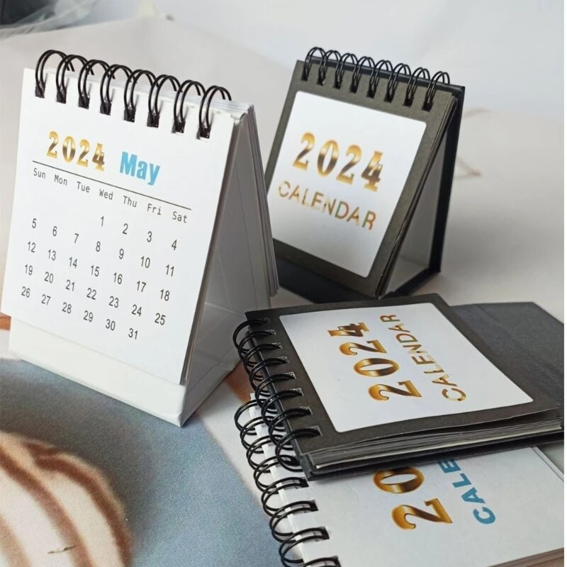 2024 Mini Desk Calendar Πολυλειτουργικά Στολίδια για Υπαλλήλους Γραφείου και Μαθητές με Αριθμούς Εβδομάδας Standing Calendars 896C