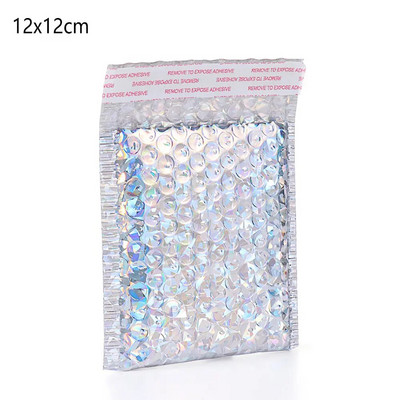 5 tk kuldne hõbedane lasermull ümbrik vahtfoolium postikott Holograafiline põrutuskindel postitaja ümbrikud kott kinkepakend