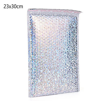 5 tk kuldne hõbedane lasermull ümbrik vahtfoolium postikott Holograafiline põrutuskindel postitaja ümbrikud kott kinkepakend