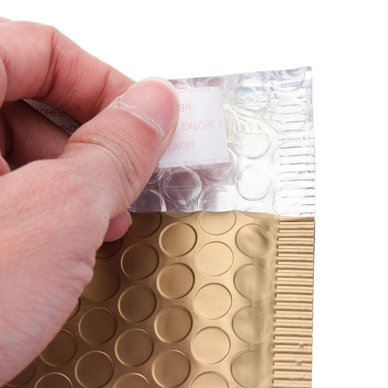 5 tk kuldne hõbedane lasermull ümbrik vahtfoolium postikott Holograafiline põrutuskindel postitaja ümbrikud kott kinkepakend