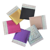 10 ΤΕΜ. 15x13cm Χρώμα Μεταλλικά Φούσκα Mailers Foil Bubble Bags Αλουμινένιες ταχυδρομικές τσάντες με αυτοσφραγισμένη τσάντα δώρου Φάκελοι με επένδυση