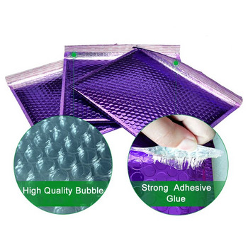 10 ΤΕΜ. 15x13cm Χρώμα Μεταλλικά Φούσκα Mailers Foil Bubble Bags Αλουμινένιες ταχυδρομικές τσάντες με αυτοσφραγισμένη τσάντα δώρου Φάκελοι με επένδυση