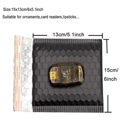 10 ΤΕΜ. 15x13cm Χρώμα Μεταλλικά Φούσκα Mailers Foil Bubble Bags Αλουμινένιες ταχυδρομικές τσάντες με αυτοσφραγισμένη τσάντα δώρου Φάκελοι με επένδυση