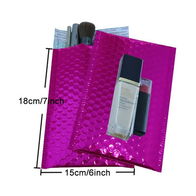10 ΤΕΜ. 15x13cm Χρώμα Μεταλλικά Φούσκα Mailers Foil Bubble Bags Αλουμινένιες ταχυδρομικές τσάντες με αυτοσφραγισμένη τσάντα δώρου Φάκελοι με επένδυση