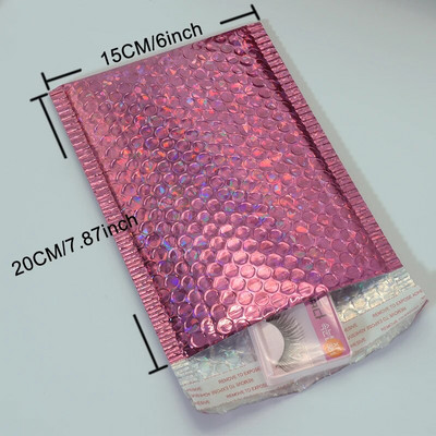 10 ΤΕΜ. 15x13cm Χρώμα Μεταλλικά Φούσκα Mailers Foil Bubble Bags Αλουμινένιες ταχυδρομικές τσάντες με αυτοσφραγισμένη τσάντα δώρου Φάκελοι με επένδυση