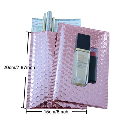 10 ΤΕΜ. 15x13cm Χρώμα Μεταλλικά Φούσκα Mailers Foil Bubble Bags Αλουμινένιες ταχυδρομικές τσάντες με αυτοσφραγισμένη τσάντα δώρου Φάκελοι με επένδυση