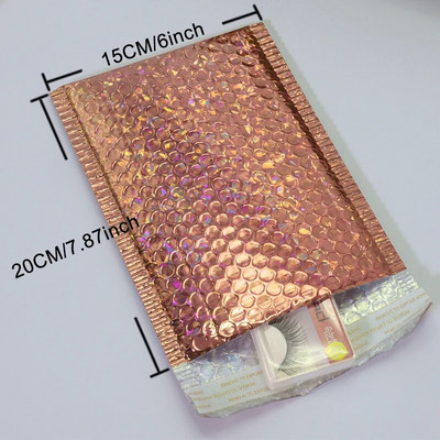 10 ΤΕΜ. 15x13cm Χρώμα Μεταλλικά Φούσκα Mailers Foil Bubble Bags Αλουμινένιες ταχυδρομικές τσάντες με αυτοσφραγισμένη τσάντα δώρου Φάκελοι με επένδυση