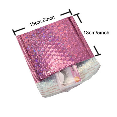 10 ΤΕΜ. 15x13cm Χρώμα Μεταλλικά Φούσκα Mailers Foil Bubble Bags Αλουμινένιες ταχυδρομικές τσάντες με αυτοσφραγισμένη τσάντα δώρου Φάκελοι με επένδυση
