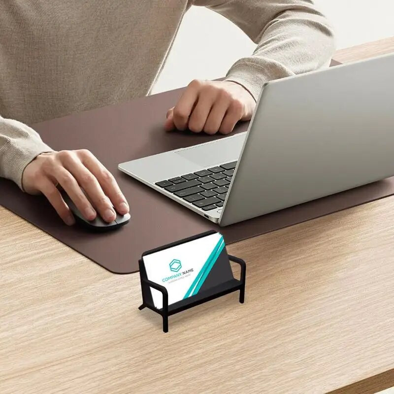 Βάση επαγγελματικής κάρτας Κάρτα αποθήκευσης Βιτρίνα σε σχήμα καναπέ Θήκη για επιτραπέζια κάρτα για έκθεση διακοσμητική μεταλλική κάρτα