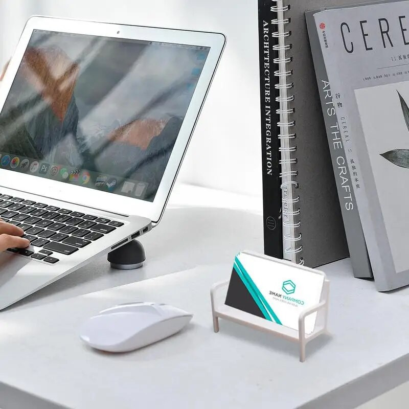 Βάση επαγγελματικής κάρτας Κάρτα αποθήκευσης Βιτρίνα σε σχήμα καναπέ Θήκη για επιτραπέζια κάρτα για έκθεση διακοσμητική μεταλλική κάρτα