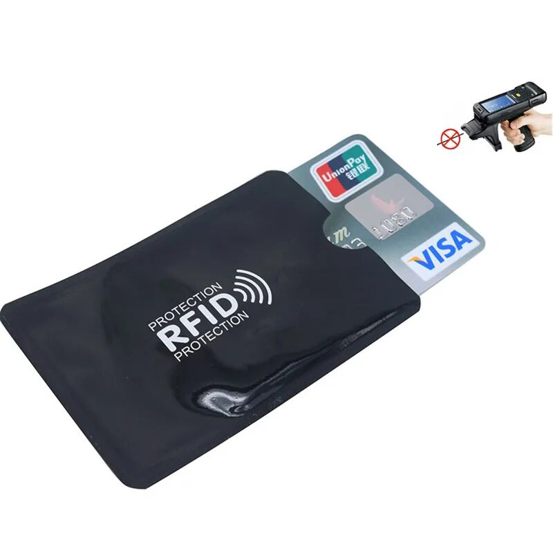 8 vnt mišinio anti RFID piniginės blokavimo skaitytuvo užraktas banko kortelės laikiklio ID banko kortelės dėklo apsauga metalinis kreditas NFC laikiklis aliuminis