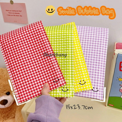 Sharkbang 10 τεμ./συσκευασία Smile Bubble Bags Gird Stationery packing bag φάκελος Mailer Αυτοκόλλητες τσάντες αποστολής Courier Mailers