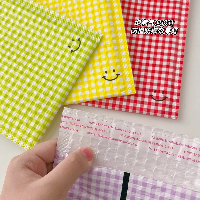 Sharkbang 10 τεμ./συσκευασία Smile Bubble Bags Gird Stationery packing bag φάκελος Mailer Αυτοκόλλητες τσάντες αποστολής Courier Mailers