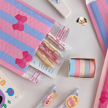5 бр. Bowknot Bubble Envelope Bag Pink Bubble Self Seal Mailing Bags Подплатени пликове Опаковка за подаръци