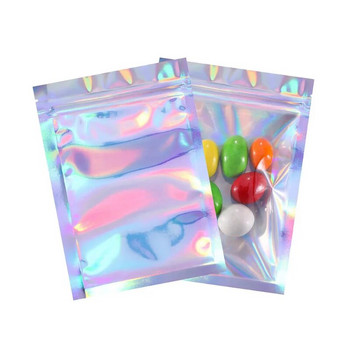 10 бр. Лазерни самозапечатващи се пластмасови пликове Пощенски чанти за съхранение Холографски подаръци Бижута Поли залепващи куриерски опаковъчни чанти