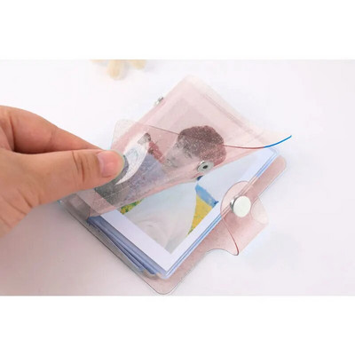 Album foto Jelly Color pentru mini card Album foto autocolant Mini album foto Album foto Instax Suport card transparent cu sclipici