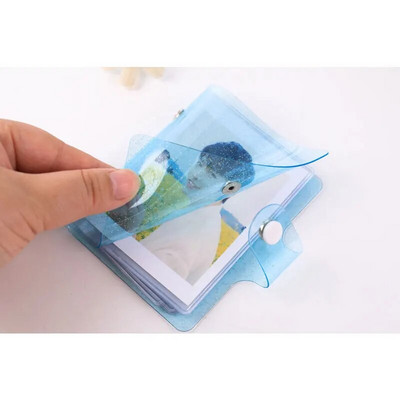 Album foto Jelly Color pentru mini card Album foto autocolant Mini album foto Album foto Instax Suport card transparent cu sclipici