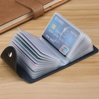 Νέα δερμάτινη θήκη 24 bits κάρτα θήκη επαγγελματικής κάρτας Άνδρες γυναίκες Πιστωτική κάρτα διαβατηρίου Τσάντα ταυτότητας κάρτας διαβατηρίου Πορτοφόλι 8 χρωμάτων