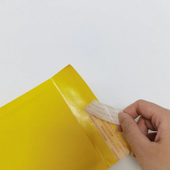 10 τεμ. μικροί φάκελοι με επένδυση Bubble Yellow τσάντα Kraft Mailers Ταχυδρομικοί φάκελοι Μικροί φάκελοι με φούσκα κίτρινη θήκη
