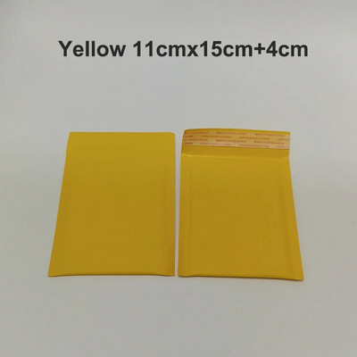 10 τεμ. μικροί φάκελοι με επένδυση Bubble Yellow τσάντα Kraft Mailers Ταχυδρομικοί φάκελοι Μικροί φάκελοι με φούσκα κίτρινη θήκη