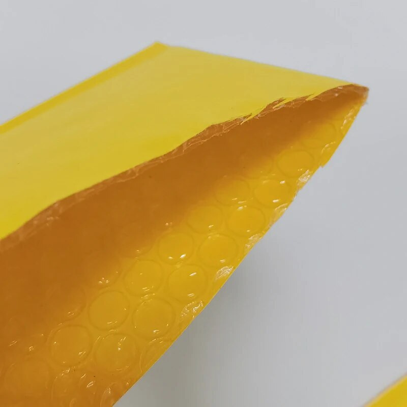 10 τεμ. μικροί φάκελοι με επένδυση Bubble Yellow τσάντα Kraft Mailers Ταχυδρομικοί φάκελοι Μικροί φάκελοι με φούσκα κίτρινη θήκη