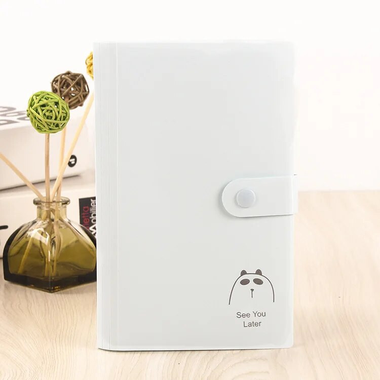 Διαφανές Κλιπ επαγγελματικών καρτών 120 καρτών με κουμπιά Κορέας 3 ιντσών φωτογραφιών επαγγελματικών καρτών