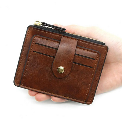 Μινιμαλιστικό πορτοφόλι Λεπτό πορτοφόλι πολλαπλών θέσεων Θήκη πιστωτικών καρτών από συνθετικό δέρμα Ανδρικό γυναικείο μπροστινό πορτοφόλι τσέπης Business