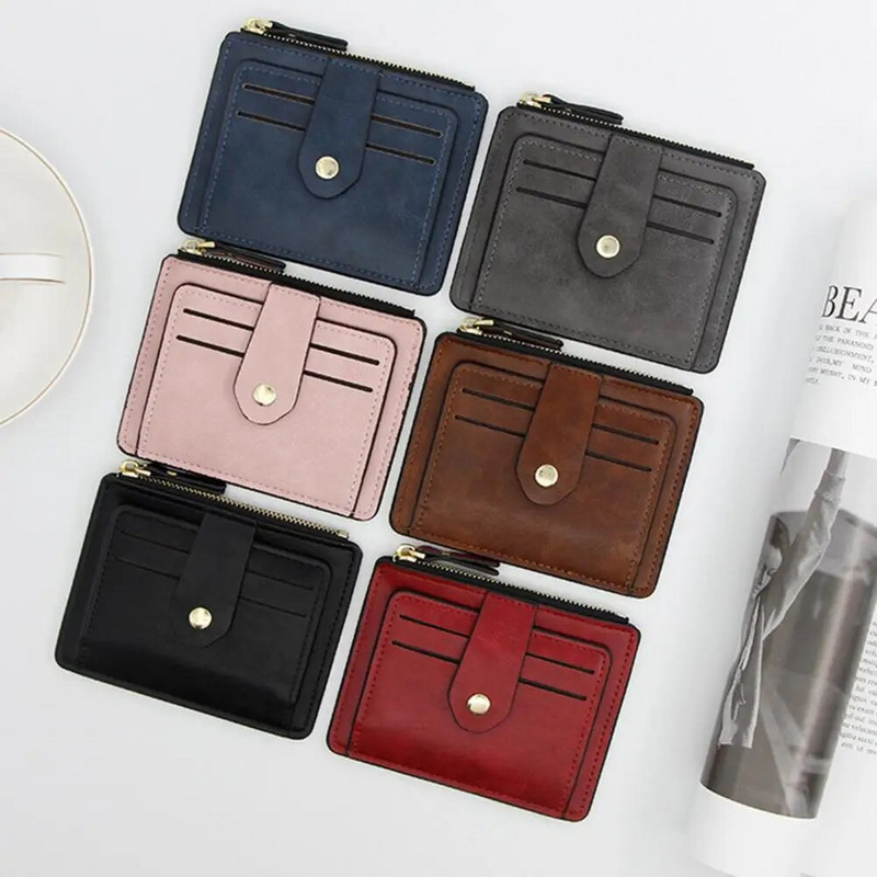 Μινιμαλιστικό πορτοφόλι Λεπτό πορτοφόλι πολλαπλών θέσεων Θήκη πιστωτικών καρτών από συνθετικό δέρμα Ανδρικό γυναικείο μπροστινό πορτοφόλι τσέπης Business