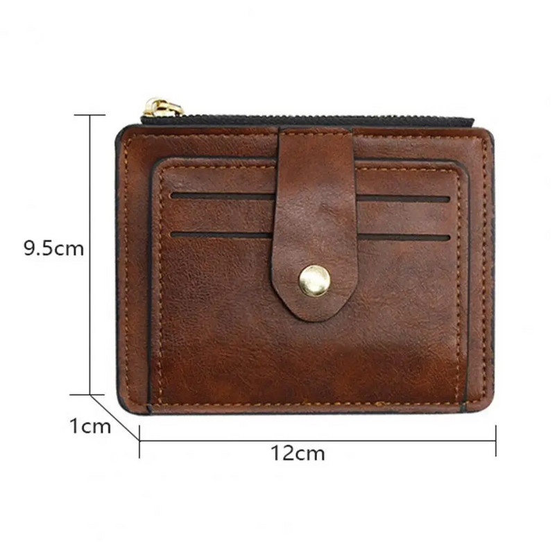 Μινιμαλιστικό πορτοφόλι Λεπτό πορτοφόλι πολλαπλών θέσεων Θήκη πιστωτικών καρτών από συνθετικό δέρμα Ανδρικό γυναικείο μπροστινό πορτοφόλι τσέπης Business